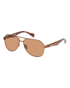 Ben Sherman Accessories^Alfie Polarized Aviator Sunglasses - Matte Brown