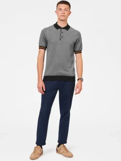 Ben Sherman Sweaters & Knits^All Over Textured Knit Polo - Dark Navy