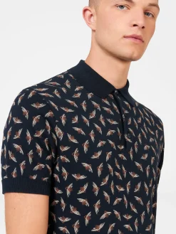 Ben Sherman Sweaters & Knits^Art Deco Knit Polo - Dark Navy