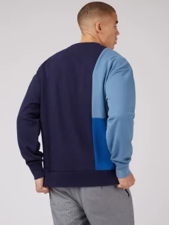 Ben Sherman Sweaters & Knits^B By Colorblock Crewneck Marine