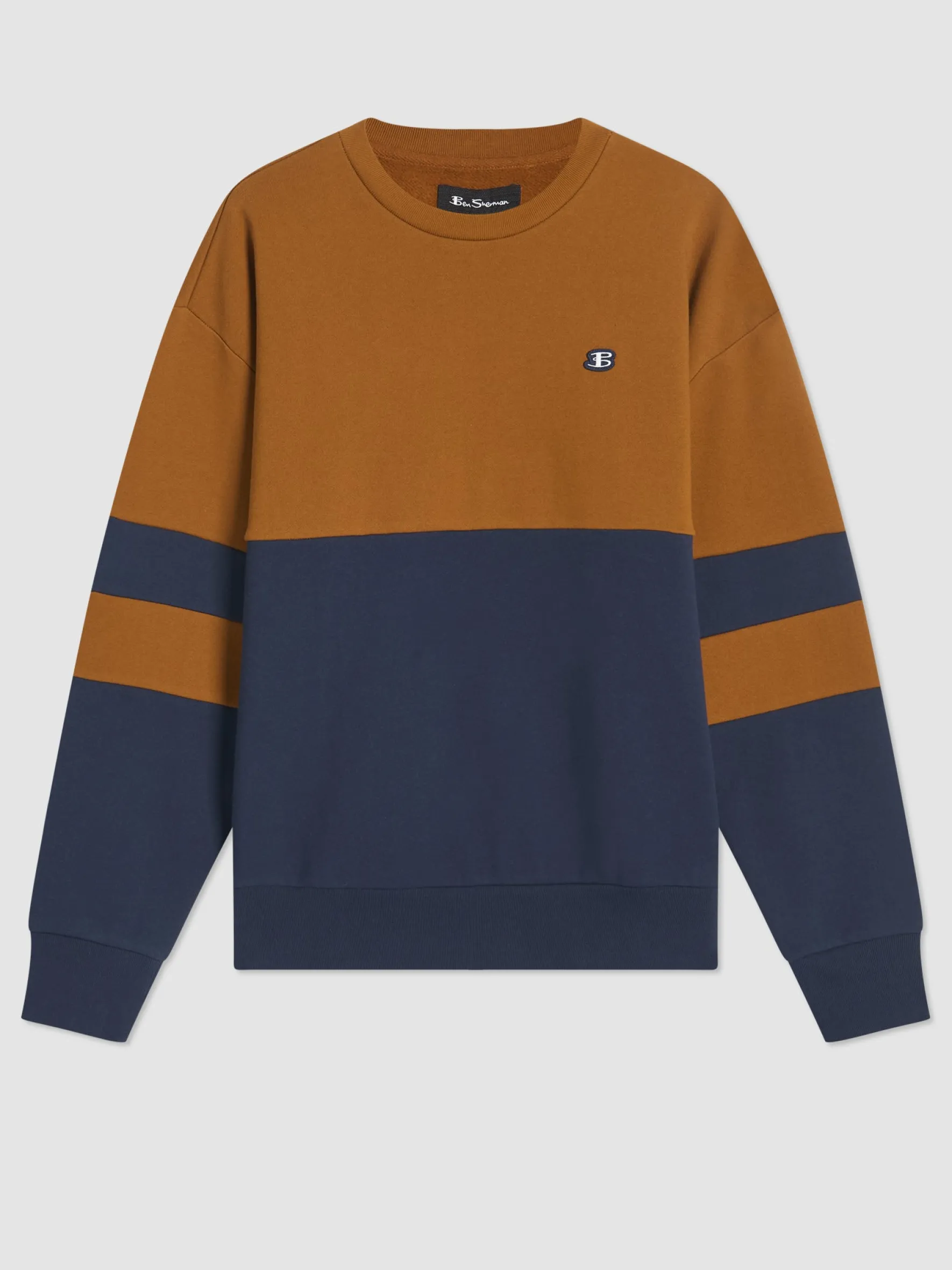 Ben Sherman Sweaters & Knits^B By Colorblock Sweatshirt Dark Navy