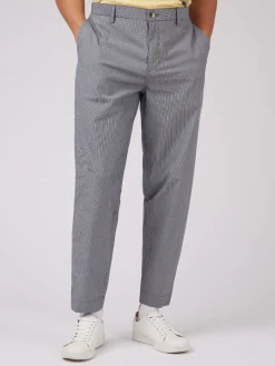 Ben Sherman Pants & Shorts^B By Cotton Taper Trousers Blue Shadow