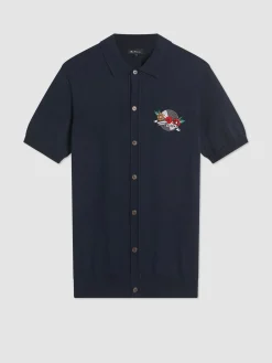 Ben Sherman Sweaters & Knits^B By London Rebels Knit Polo Dark Navy