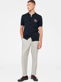 Ben Sherman Sweaters & Knits^B By London Rebels Knit Polo Dark Navy