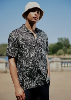 Ben Sherman Shirts^B By Psychedelic Swirl Print - Mint