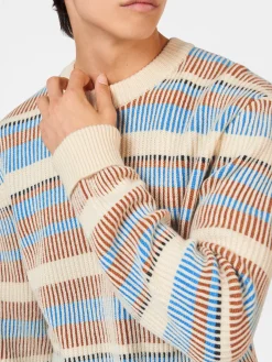 Ben Sherman Sweaters & Knits^B By Stripe Knit Sweater - Ivory