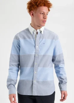 Ben Sherman Shirts^Brighton Oxford Garment Dye Rugby Shirt Pale Blue
