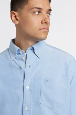 Ben Sherman Shirts^Brighton Oxford Organic Shirt - Pale Blue