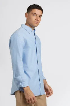 Ben Sherman Shirts^Brighton Oxford Organic Shirt - Pale Blue