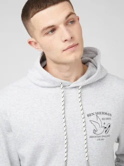 Ben Sherman Sweaters & Knits^Brighton Records Graphic Hoodie - Steel