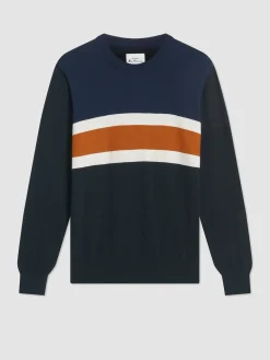 Ben Sherman Sweaters & Knits^Chest Stripe Crewneck Sweater Black