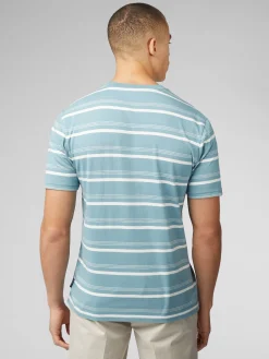 Ben Sherman T-Shirts & Tees^Fine Stripe Tee - Petrol
