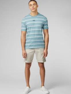 Ben Sherman T-Shirts & Tees^Fine Stripe Tee - Petrol