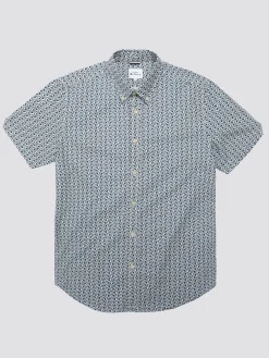Ben Sherman Shirts^Geo Wave Print Shirt - Blue Denim