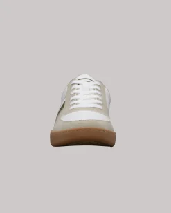 Ben Sherman Shoes^Hyde Olive Stripe Sneaker - White