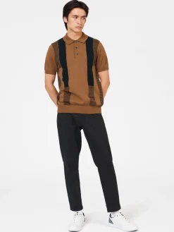 Ben Sherman Sweaters & Knits^Intarsia Stripe Knit Polo - Ginger