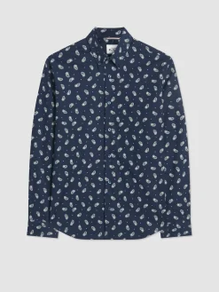 Ben Sherman Shirts^Micro Paisley Print Shirt - Dark Navy