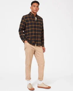 Ben Sherman Shirts^Oversized Brushed Check Shirt - Black