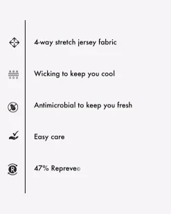 Ben Sherman T-Shirts & Tees^Performance Stretch Marl T-Shirt - Navy Heather