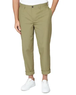 Ben Sherman Pants & Shorts^Poplin Relaxed-Taper Pleated Trouser - Olive