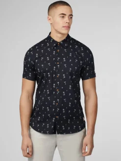 Ben Sherman Shirts^Scattered Print Shirt - Black