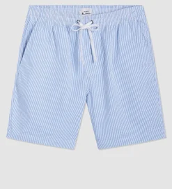 Ben Sherman Pants & Shorts^Seersucker Bengal Stripe Short - Light Blue Light Blue/Ecru