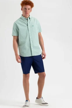 Ben Sherman Shirts^Seersucker Bengal Stripe Shirt - Green Green/Ecru