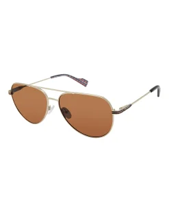 Ben Sherman Accessories^Shaftesbury Polarized Eco-Green Sunglasses - Gold