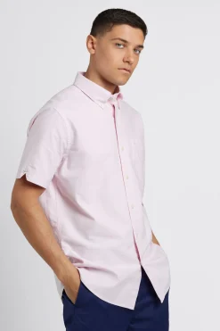 Ben Sherman Shirts^Short Sleeve Brighton Oxford Organic Shirt - Dusty Pink