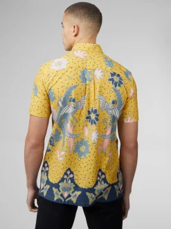 Ben Sherman Shirts^Signature Abstract Botanical Print - Sunflower