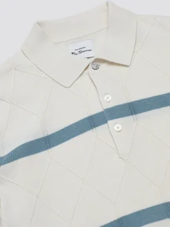 Ben Sherman Sweaters & Knits^Signature Argyle Stripe Polo - Ivory