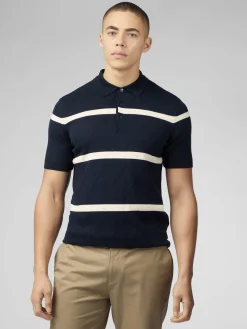 Ben Sherman Sweaters & Knits^Signature Argyle Stripe Polo - Dark Navy
