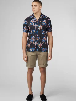 Ben Sherman Shirts^Signature Botanical Print - Black