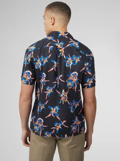 Ben Sherman Shirts^Signature Botanical Print - Black