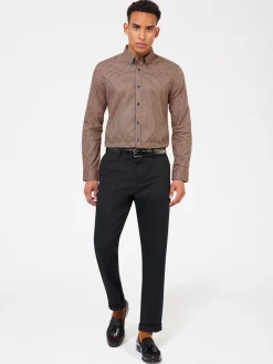 Ben Sherman Shirts^Signature Chevron Print Shirt Burnt Orange