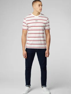 Ben Sherman T-Shirts & Tees^Signature Fine Stripe Tee - Snow White