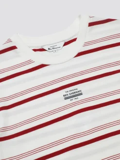 Ben Sherman T-Shirts & Tees^Signature Fine Stripe Tee - Snow White