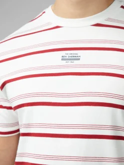 Ben Sherman T-Shirts & Tees^Signature Fine Stripe Tee - Snow White