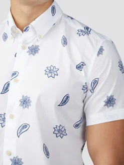Ben Sherman Shirts^Signature Floral Print Shirt - Snow White