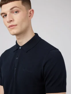 Ben Sherman Sweaters & Knits^Signature Knit Polo - Dark Navy