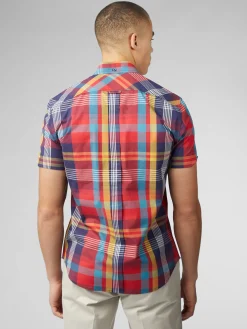 Ben Sherman Shirts^Signature Large Madras Check Shirt - Scarlett