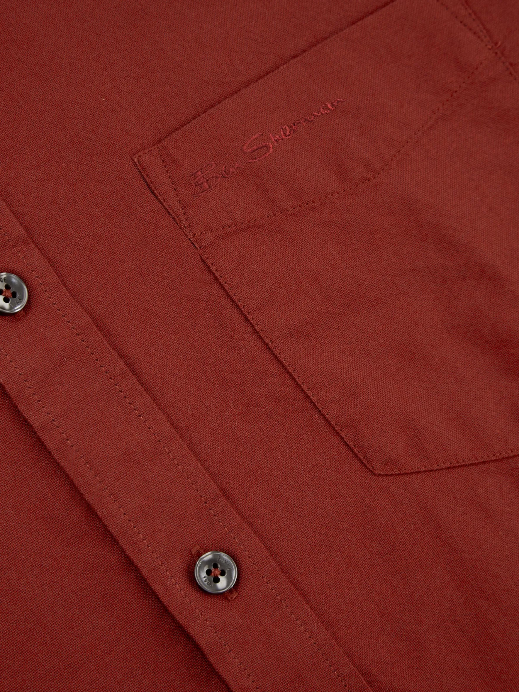 Ben Sherman Shirts^Signature Long-Sleeve Oxford Shirt - Burnt Orange