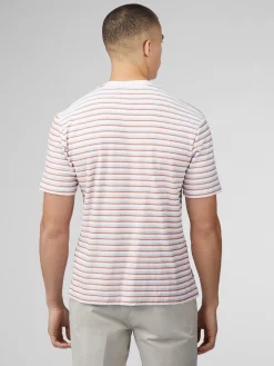 Ben Sherman T-Shirts & Tees^Signature Loopback Stripe Tee - Pale Blue