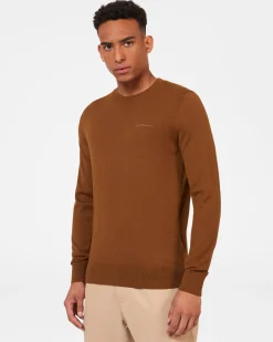 Ben Sherman Sweaters & Knits^Signature Merino Crewneck Sweater - Utility Brown