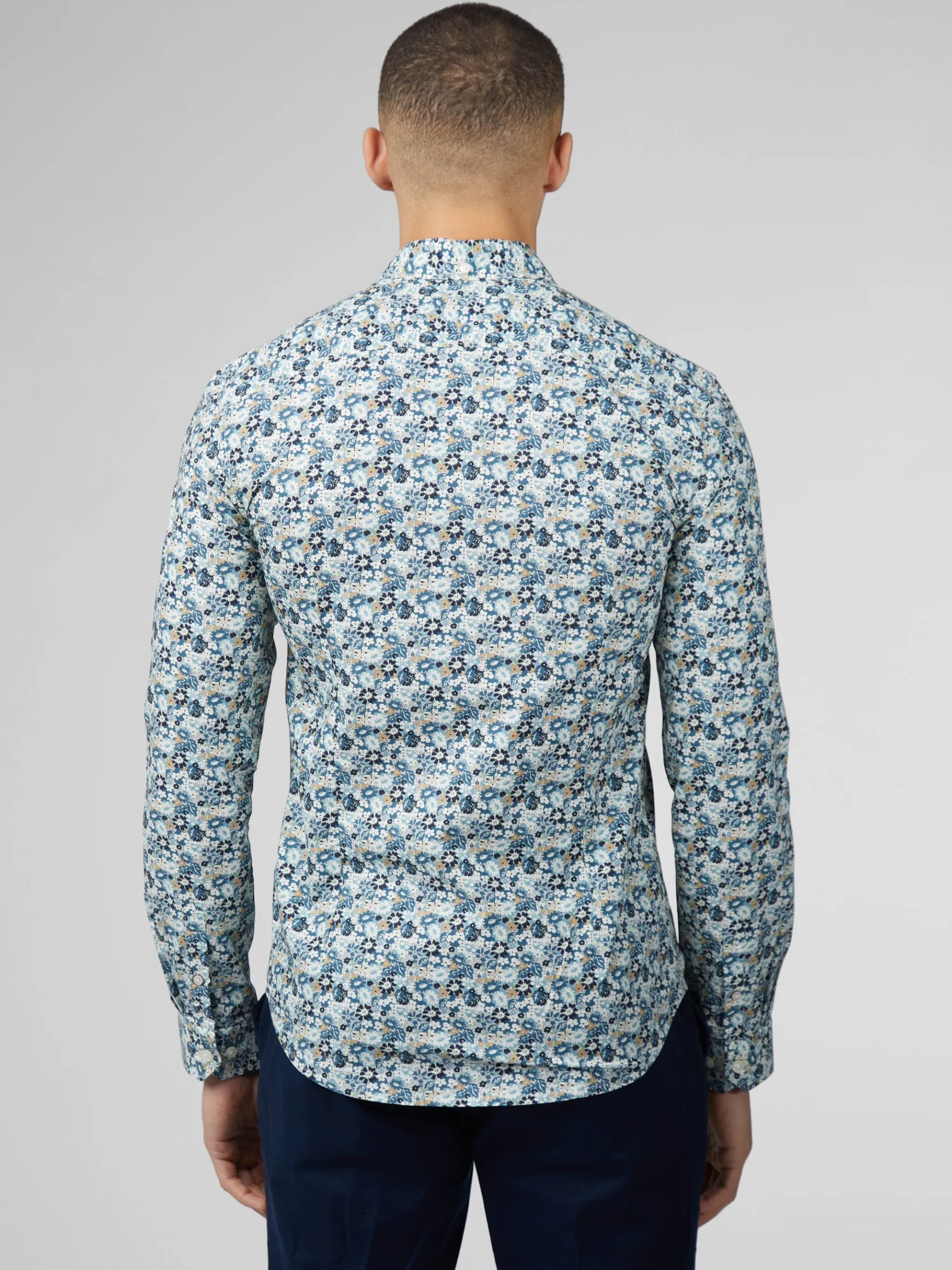 Ben Sherman Shirts^Signature Multicolor Floral Print Shirt - Petrol