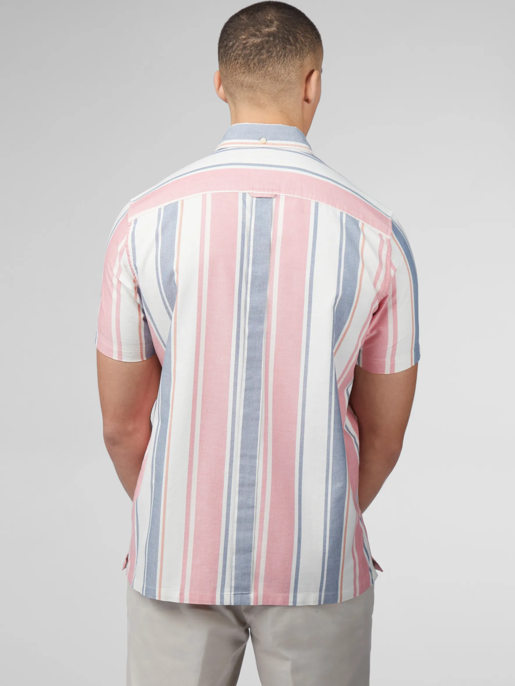 Ben Sherman Shirts^Signature Multicolor Stripe Shirt - Dark Pink