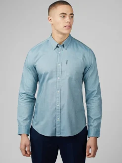 Ben Sherman Shirts^Signature Oxford - Long Sleeve - Teal