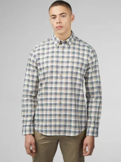 Ben Sherman Shirts^Signature Oxford Check Shirt - Snow White