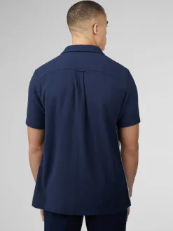 Ben Sherman Shirts^Signature Recycled Boucle Resort Shirt - Dark Navy