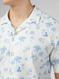 Ben Sherman Shirts^Signature Resort Print Shirt - Ivory